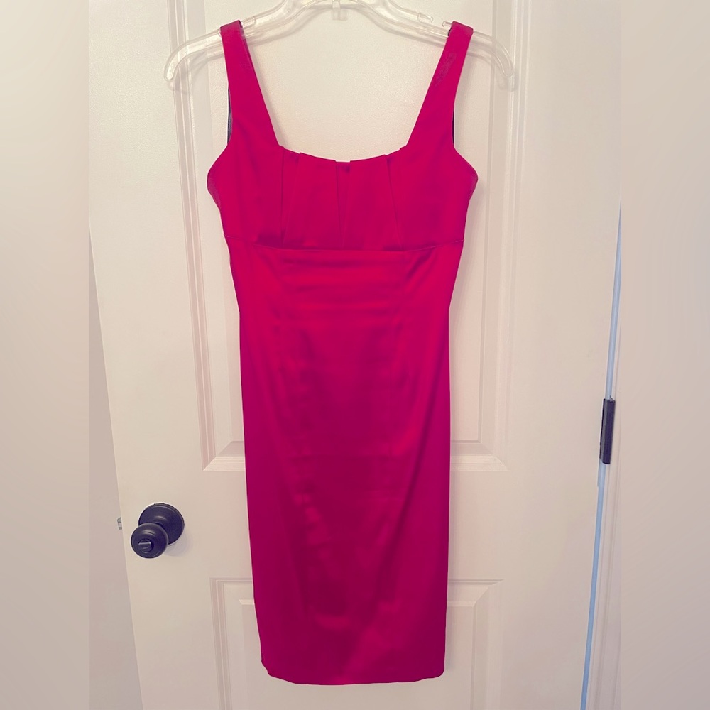 Calvin Klein Satin Red Mini Dress Size 2P